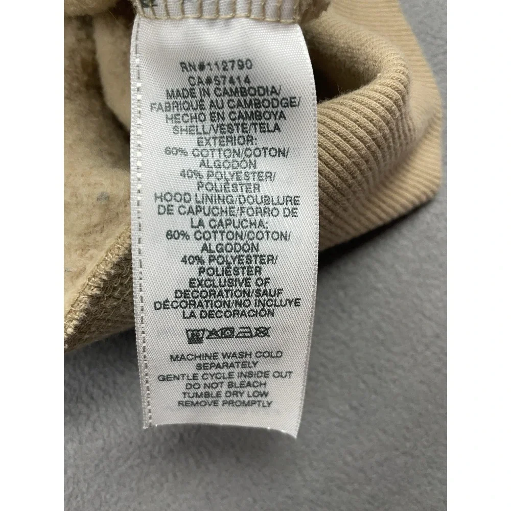 True Religion Hoodie Men XL Brown Full Zip Lightweight Cool Drawstring Logo Trim